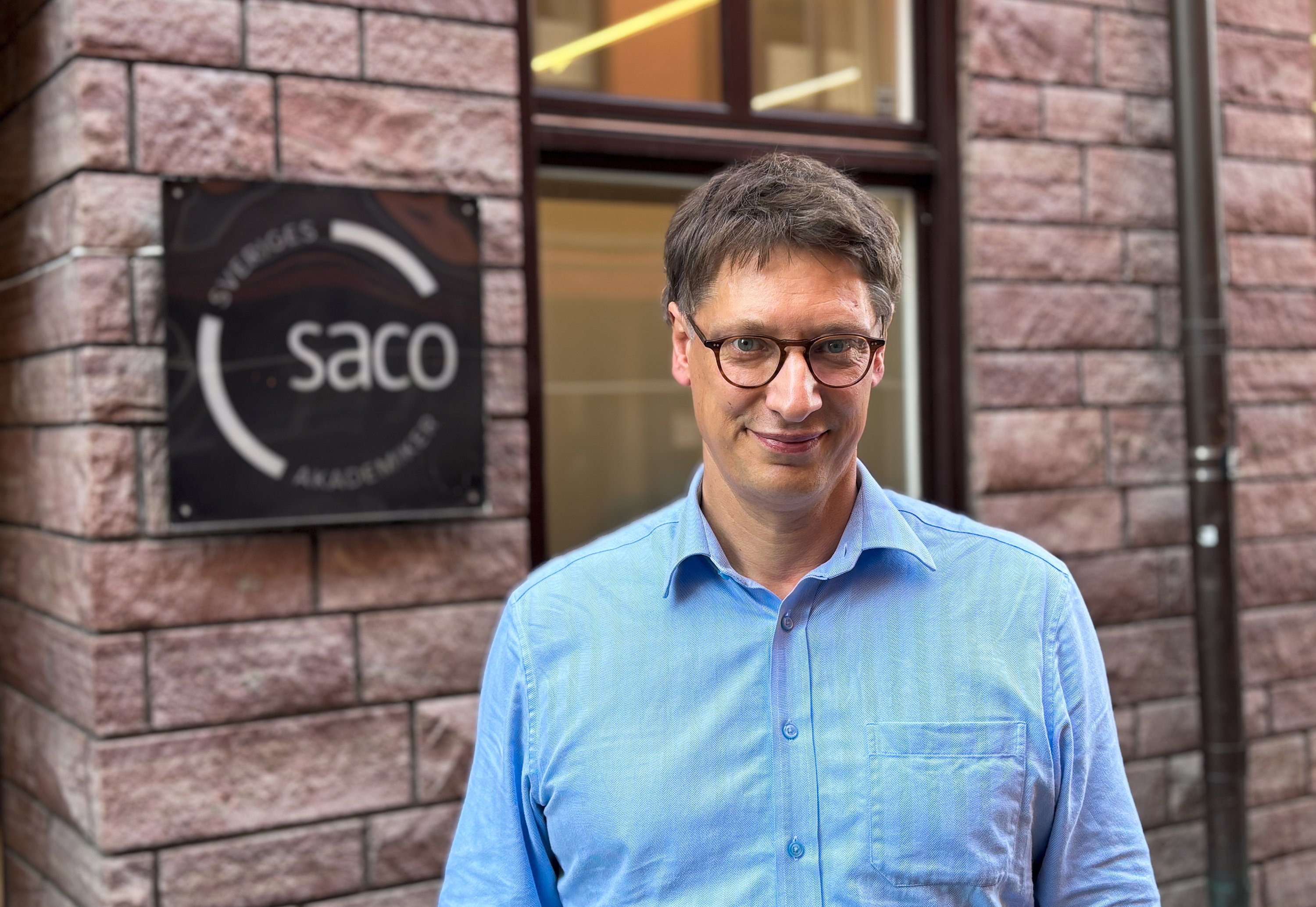 Foto av Ossian Wennström förhandlare och utredare på Saco 